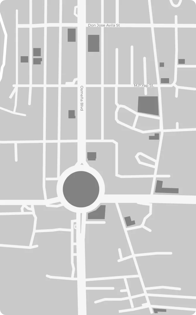 フィリピンのOsmena Blvd辺りの地図